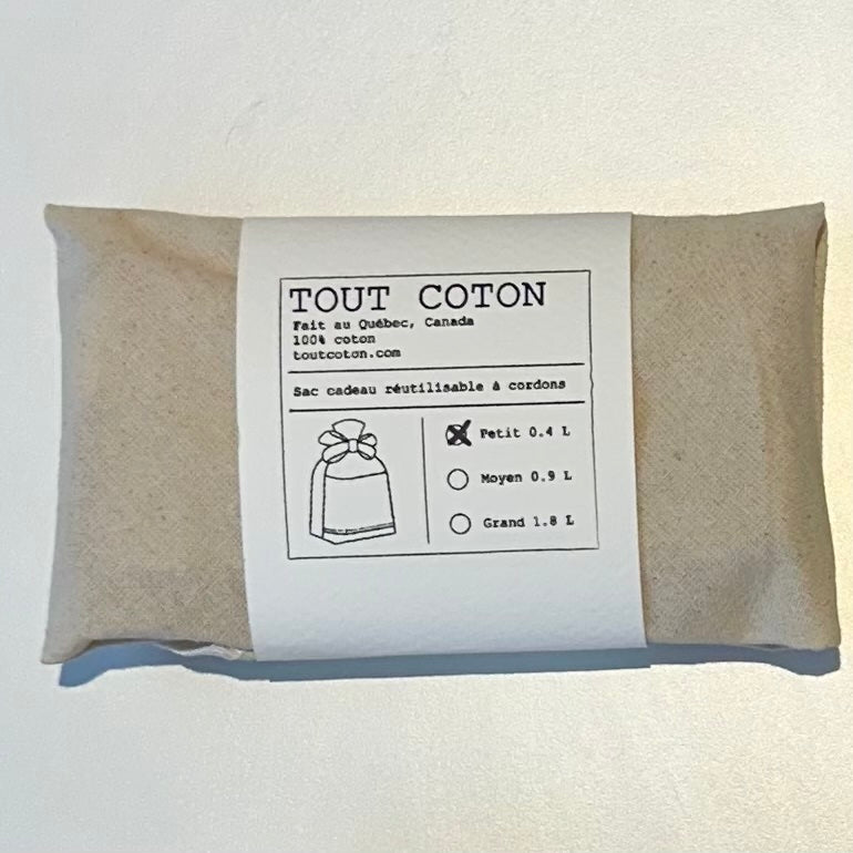 Reusable gift bag, all cotton