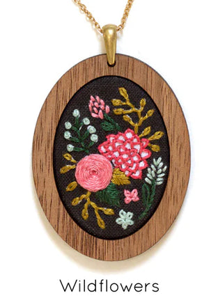 Embroidered pendant sets