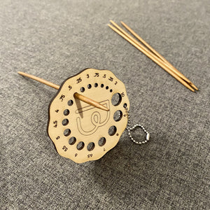 Bobi wooden needle gauge
