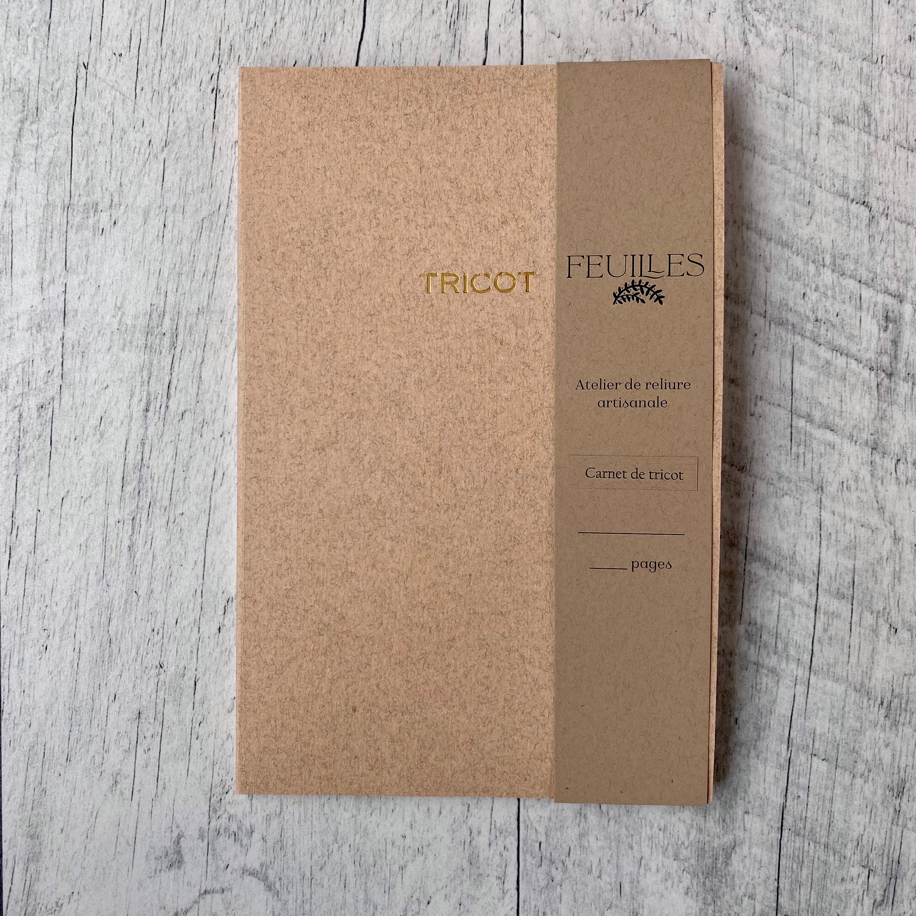 Carnet tricot - Feuilles Notebook