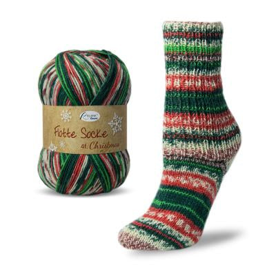 Flotte Sock Couleurs de Noël