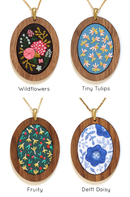 Embroidered pendant sets