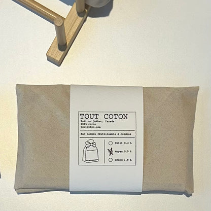 Reusable gift bag, all cotton