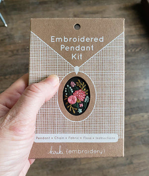 Embroidered pendant sets