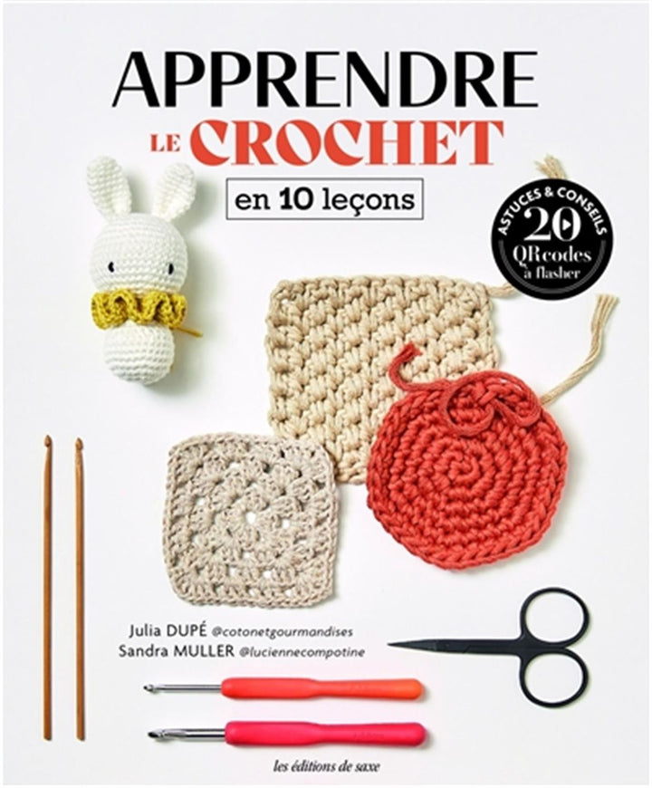Couverture du livre Apprendre le crochet en 10 leçons pour apprendre à crocheter