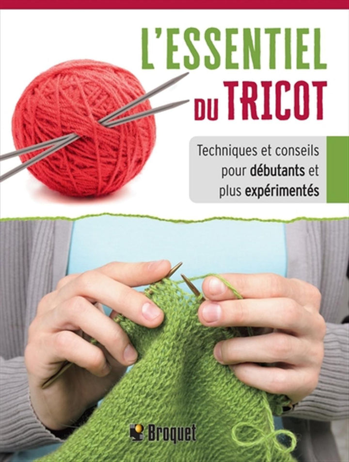 Couverture du livre L'essentiel du tricot avec une photo de mains qui tricotent