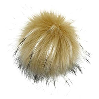 Faux fur pom poms - natural