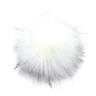 Faux fur pom poms - natural