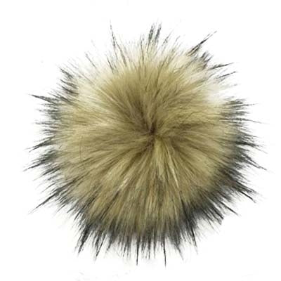 Faux fur pom poms - natural