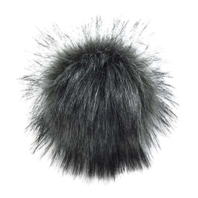 Pompons de fausse fourrure - naturel