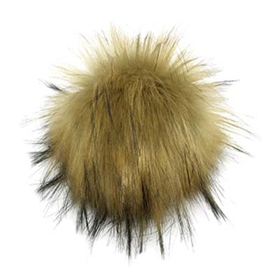 Faux fur pom poms - natural