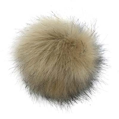 Faux fur pom poms - natural