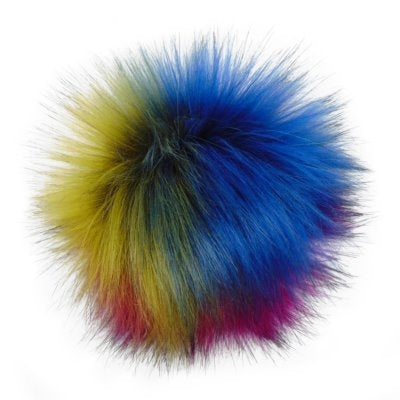 Faux fur pom poms - color