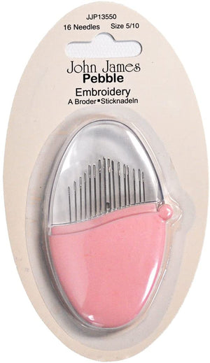 Metal embroidery needles with case